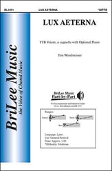 Lux Aeterna TTB choral sheet music cover